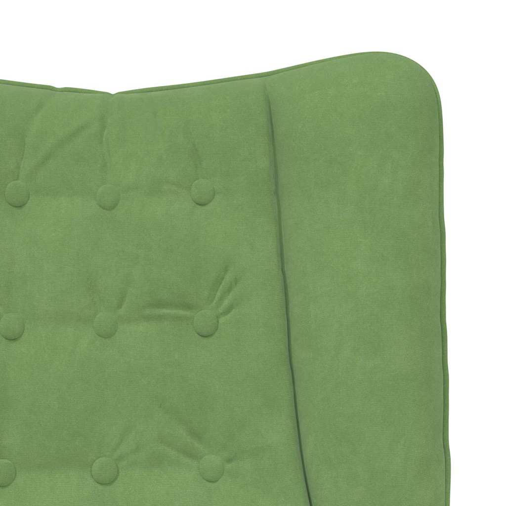 Sedia rilassante Verde chiaro 63 x 67 x 94 cm Velluto