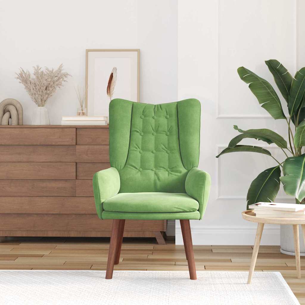 Sedia rilassante Verde chiaro 63 x 67 x 94 cm Velluto