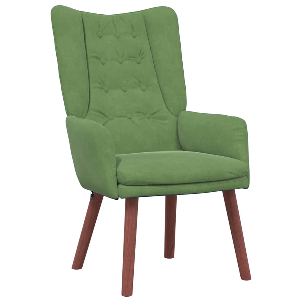 Sedia rilassante Verde chiaro 63 x 67 x 94 cm Velluto