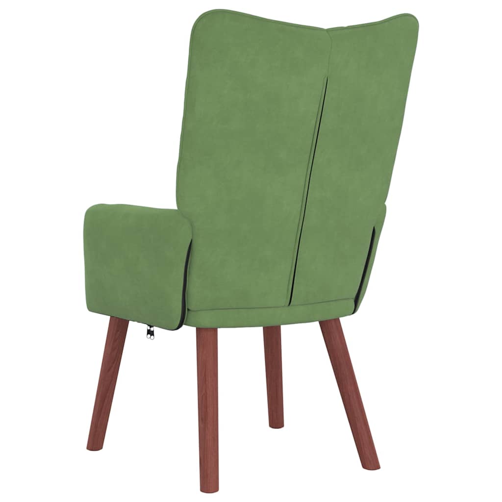 Sedia rilassante Verde chiaro 63 x 67 x 94 cm Velluto