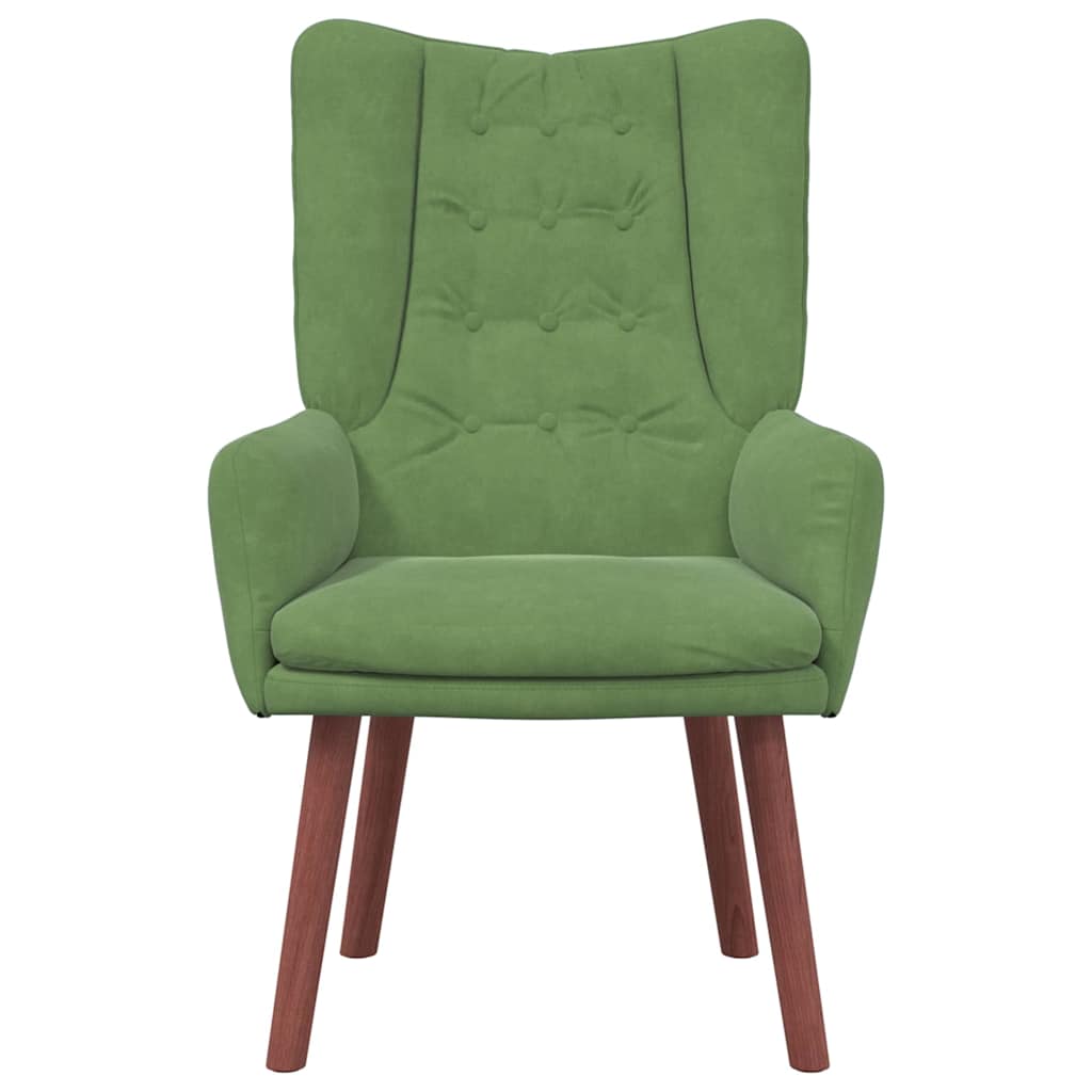 Sedia rilassante Verde chiaro 63 x 67 x 94 cm Velluto