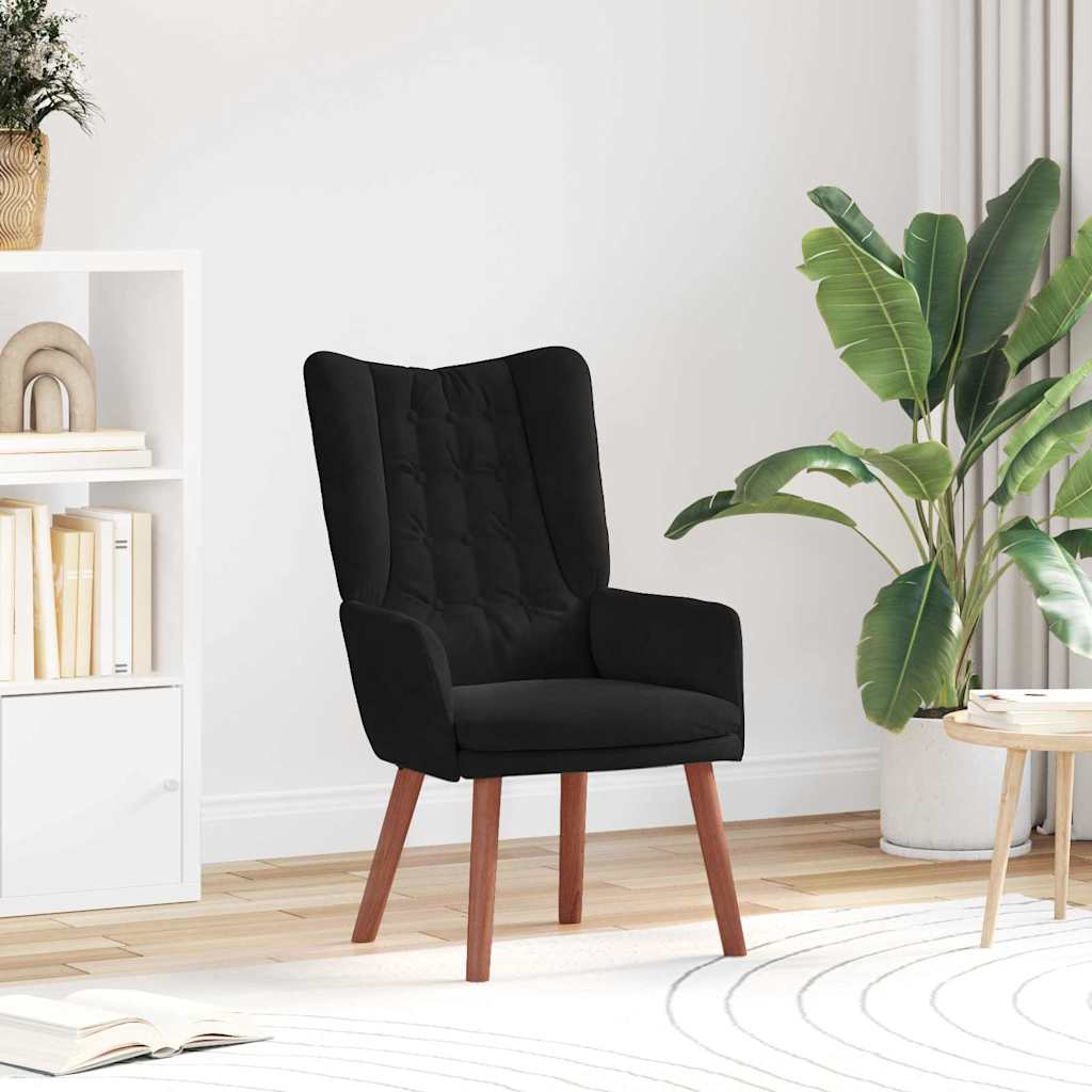 Sedia rilassante Nero 63 x 67 x 94 cm Velluto