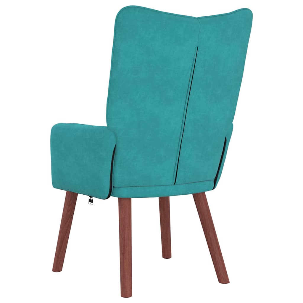 Sedia rilassante Turchese 63 x 67 x 94 cm Velluto