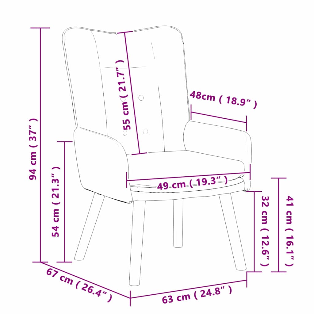 poltrona Marrone 63 x 67 x 94 cm Tessuto e compensato
