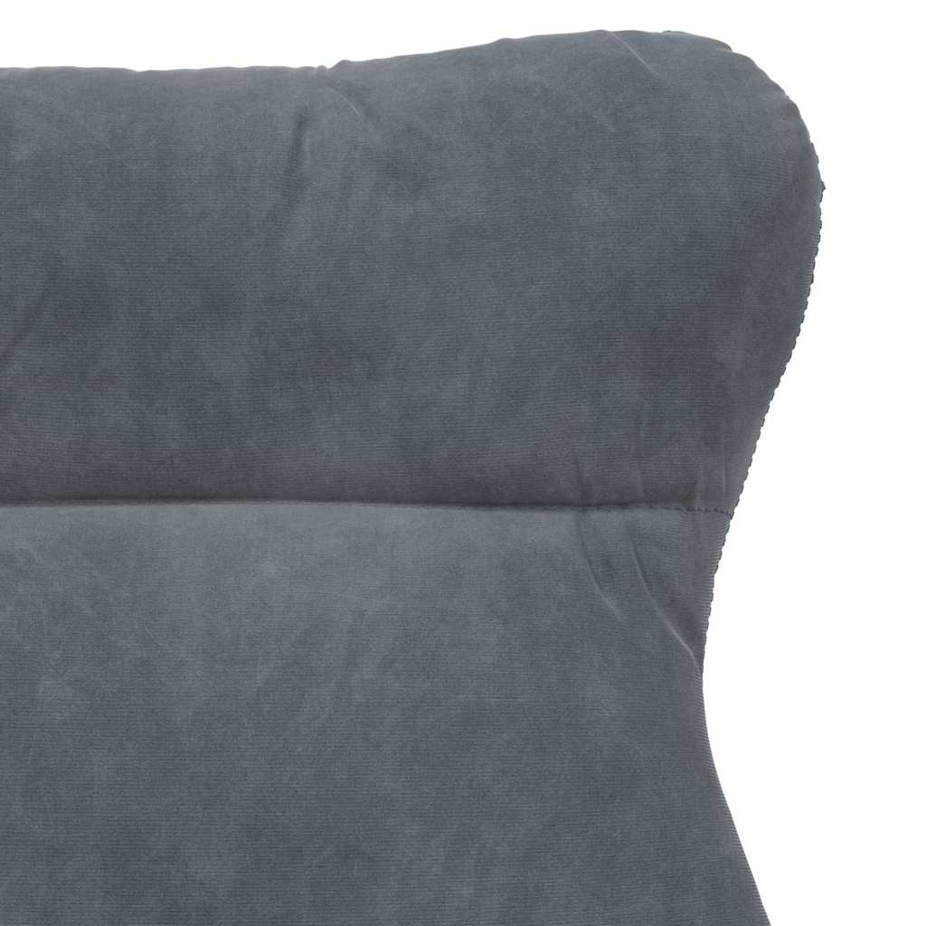 Sedia rilassante Grigio scuro 69 x 74 x 93 cm Velluto