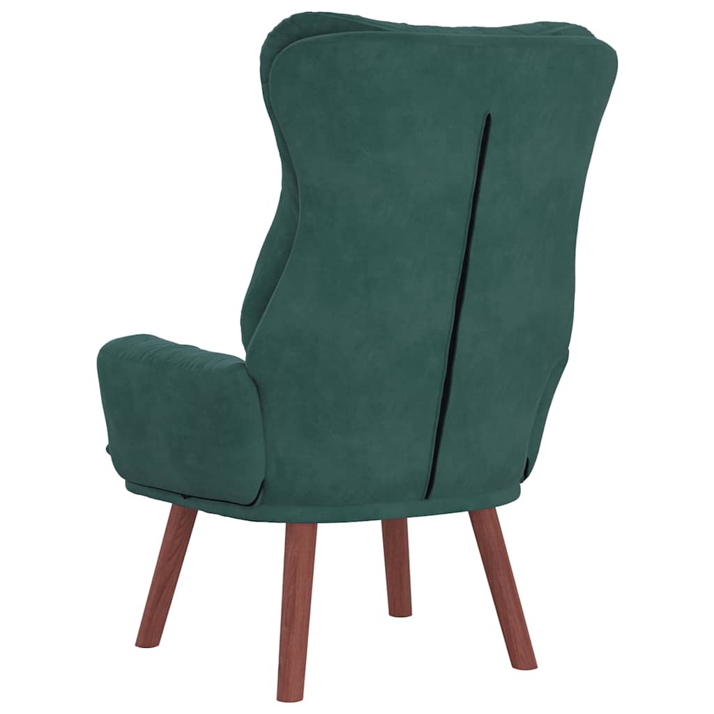 Sedia rilassante Verde scuro 69 x 74 x 93 cm Velluto