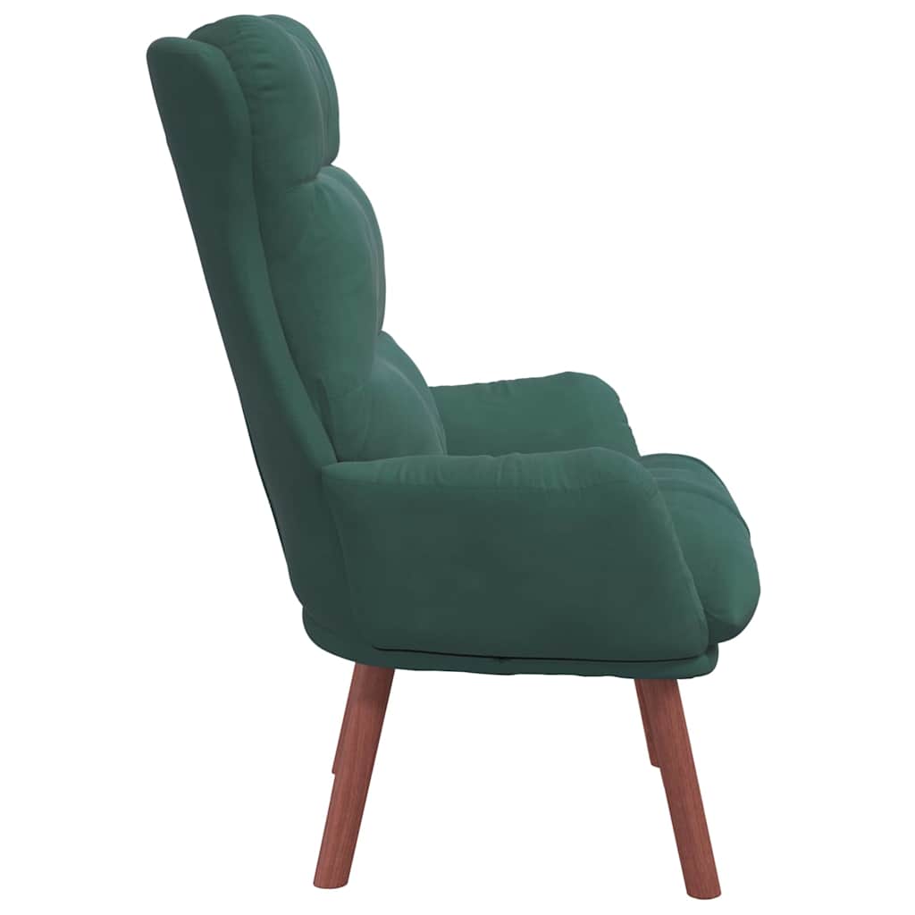Sedia rilassante Verde scuro 69 x 74 x 93 cm Velluto
