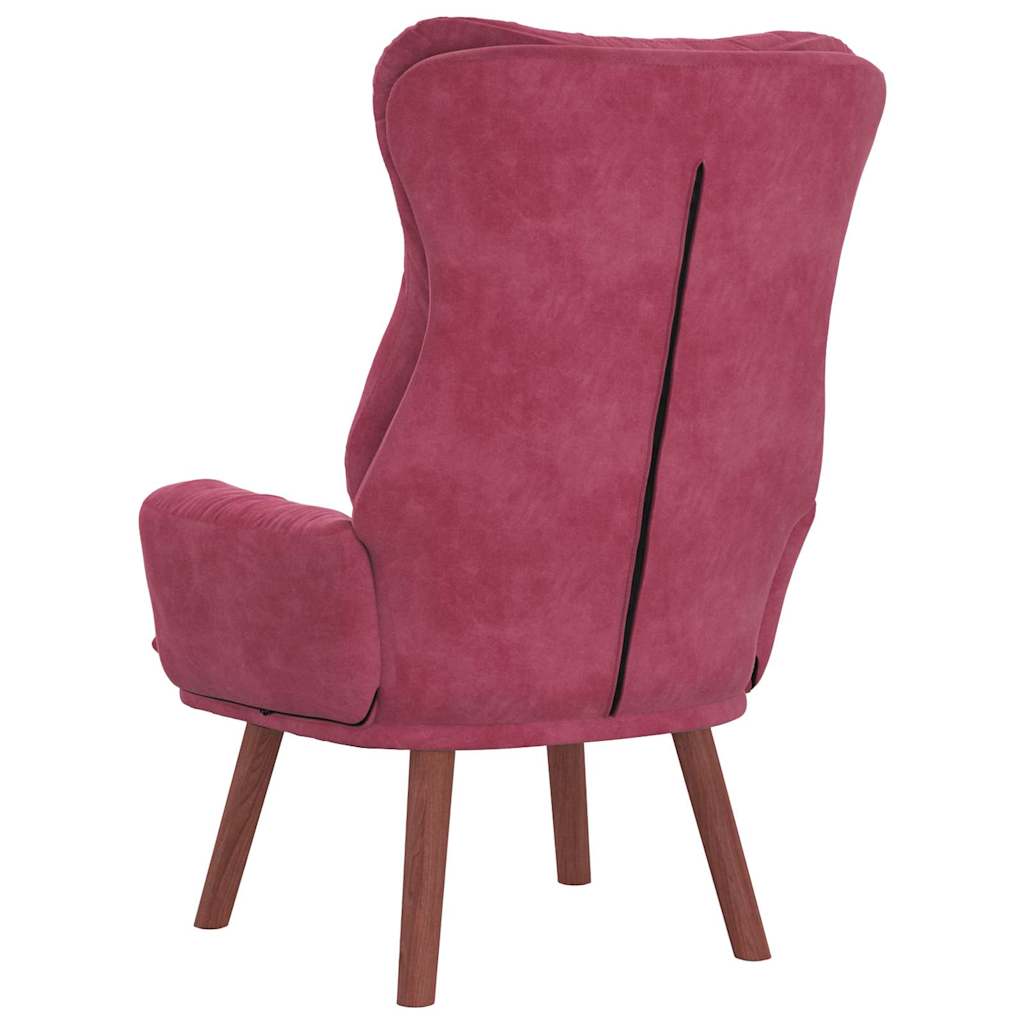 Sedia rilassante Rosso Vino 69 x 74 x 93 cm Velluto