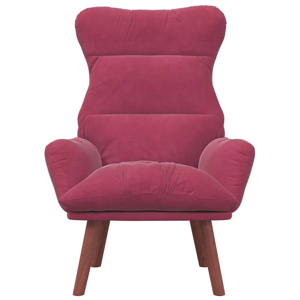 Sedia rilassante Rosso Vino 69 x 74 x 93 cm Velluto
