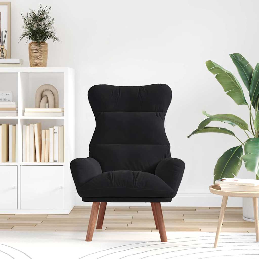 Sedia rilassante Nero 69 x 74 x 93 cm Velluto