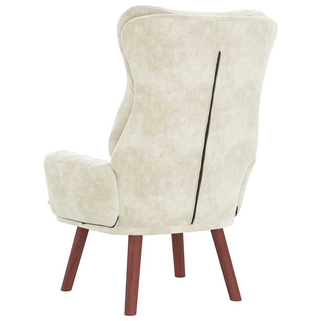 Sedia rilassante Crema 69 x 74 x 93 cm Velluto