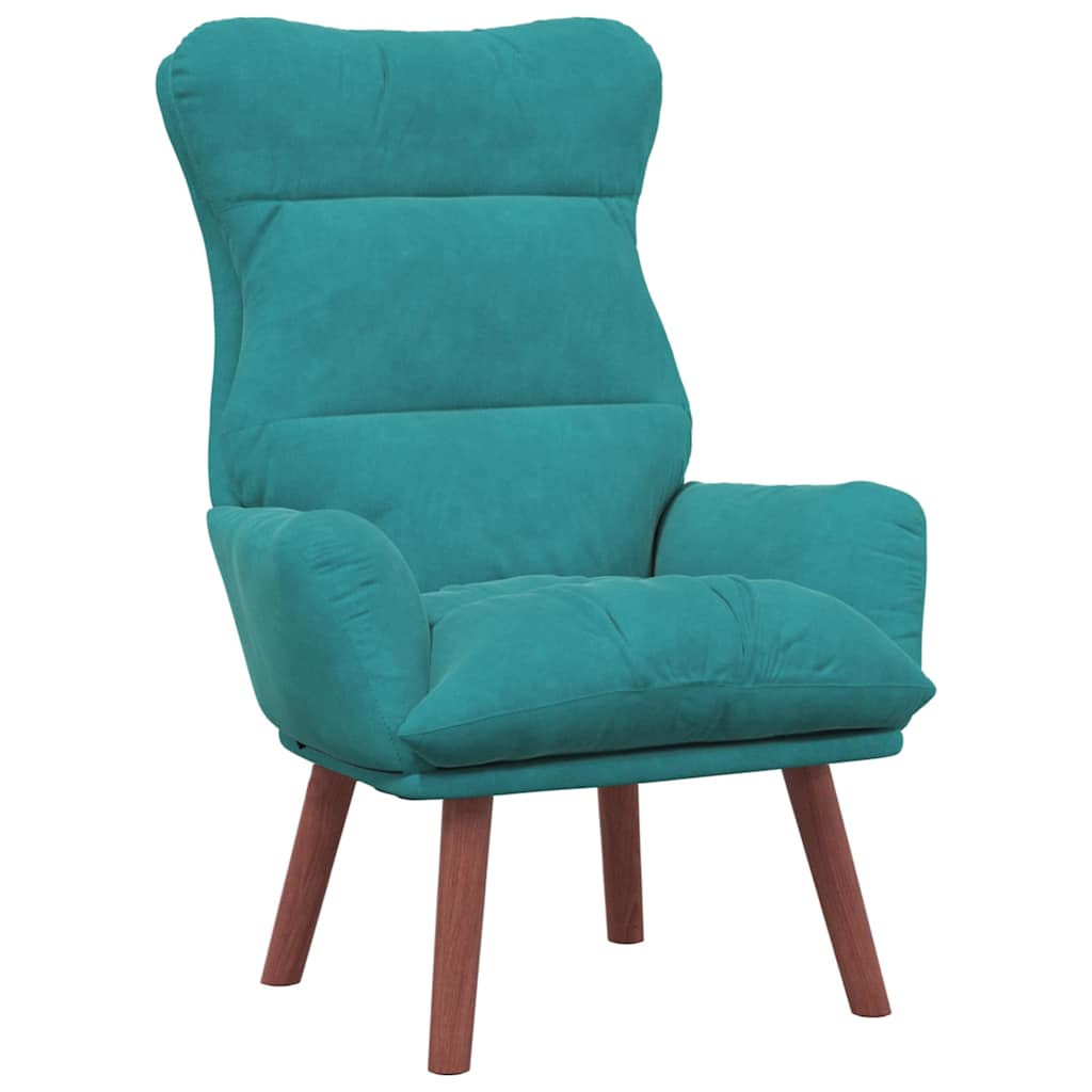 Sedia rilassante Turchese 69 x 74 x 93 cm Velluto