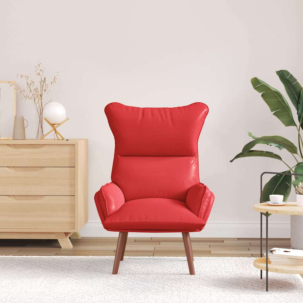 poltrona Rosso 69 x 74 x 93 cm Pelle Artificiale - homemem39