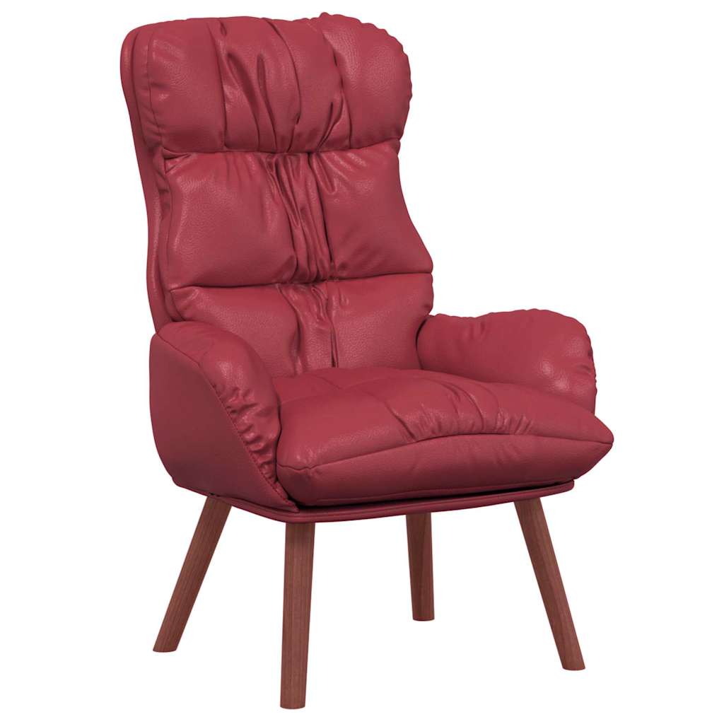 Sedia rilassante Rosso vino 69 x 74 x 93 cm Pelle sintetica