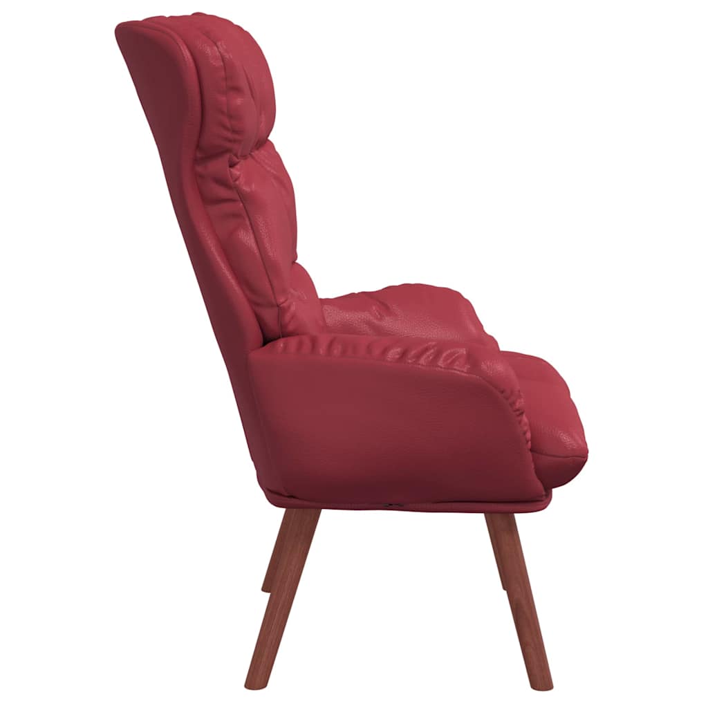 Sedia rilassante Rosso vino 69 x 74 x 93 cm Pelle sintetica
