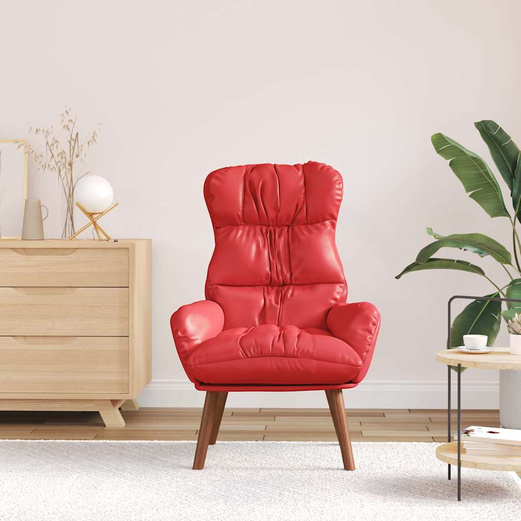 Sedia rilassante Rosso 69 x 74 x 93 cm Pelle sintetica