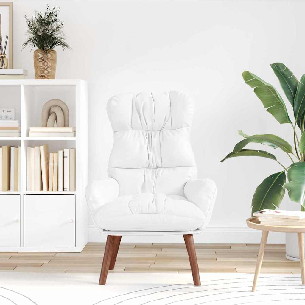 Sedia rilassante Bianco 69 x 74 x 93 cm Pelle sintetica