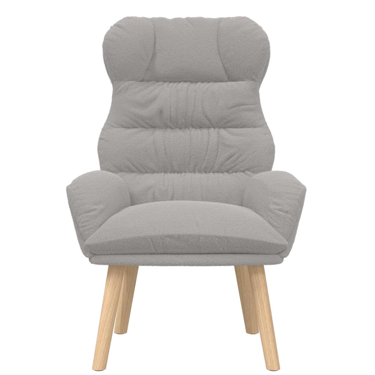 poltrona Grigio chiaro 69 x 74 x 93 cm Tessuto Sherpa - homemem39