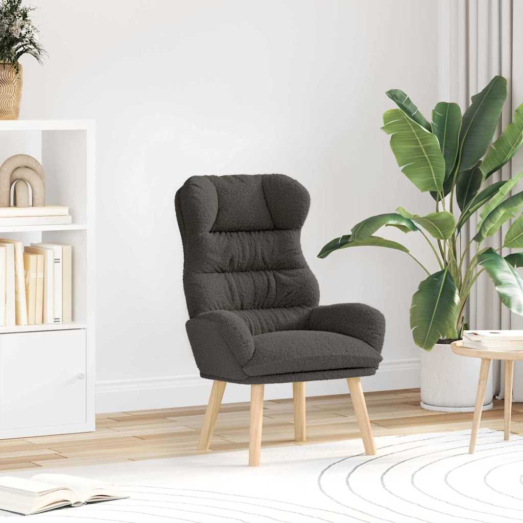 Sedia rilassante Grigio scuro 69 x 74 x 93 cm Tessuto