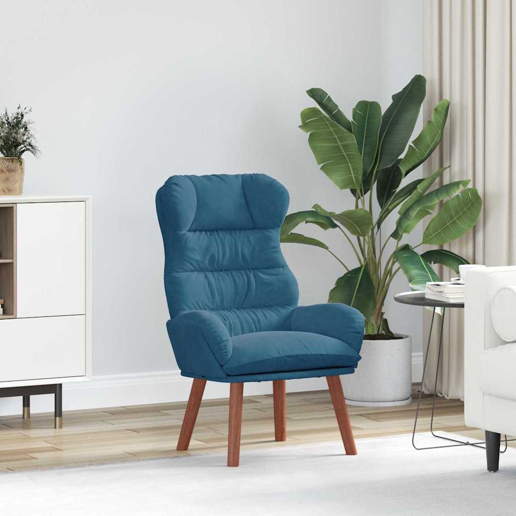 Sedia rilassante Blu 69 x 74 x 93 cm Velluto