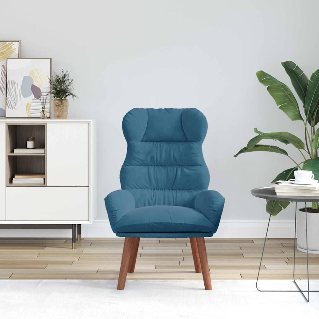 Sedia rilassante Blu 69 x 74 x 93 cm Velluto