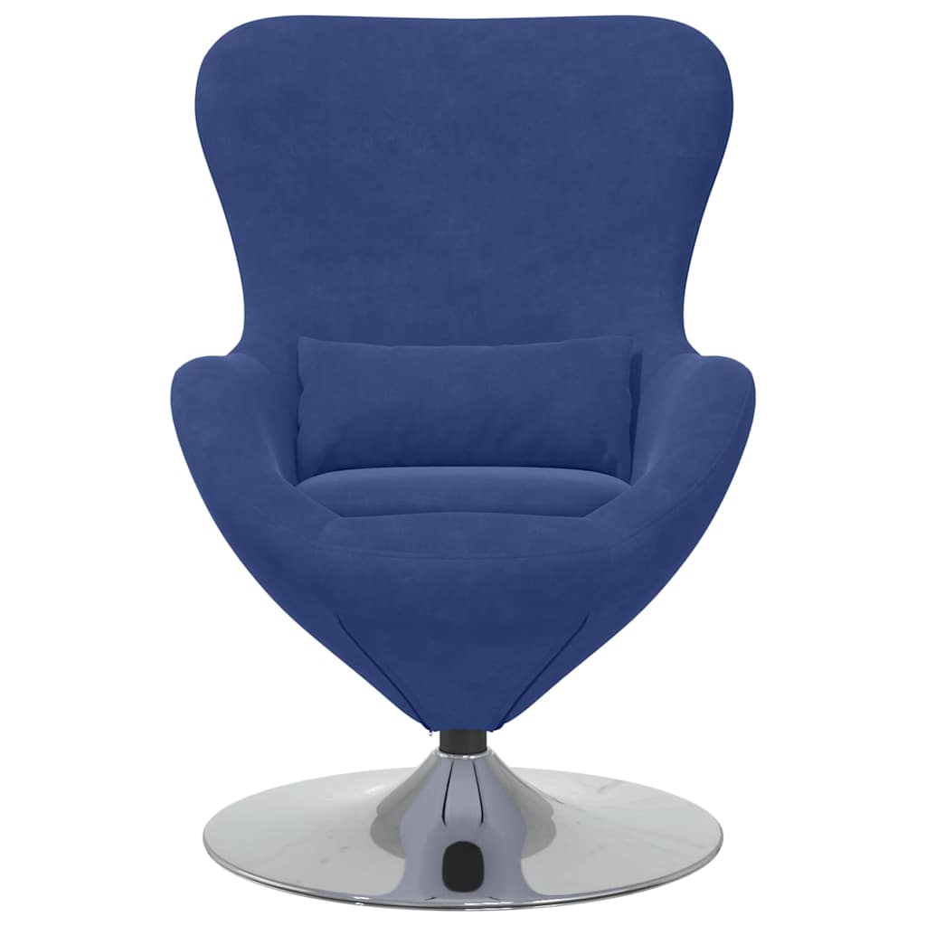 Poltrona uovo Blu Polizia 63 x 73 x 90 cm Velluto
