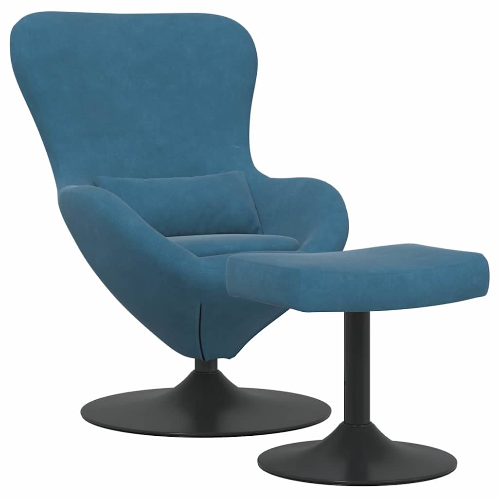 Poltrona uovo 2 pcs Blu 63 x 73 x 90 cm Velluto
