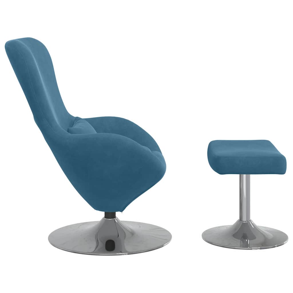 Poltrona uovo 2 pcs Blu 63 x 73 x 90 cm Velluto