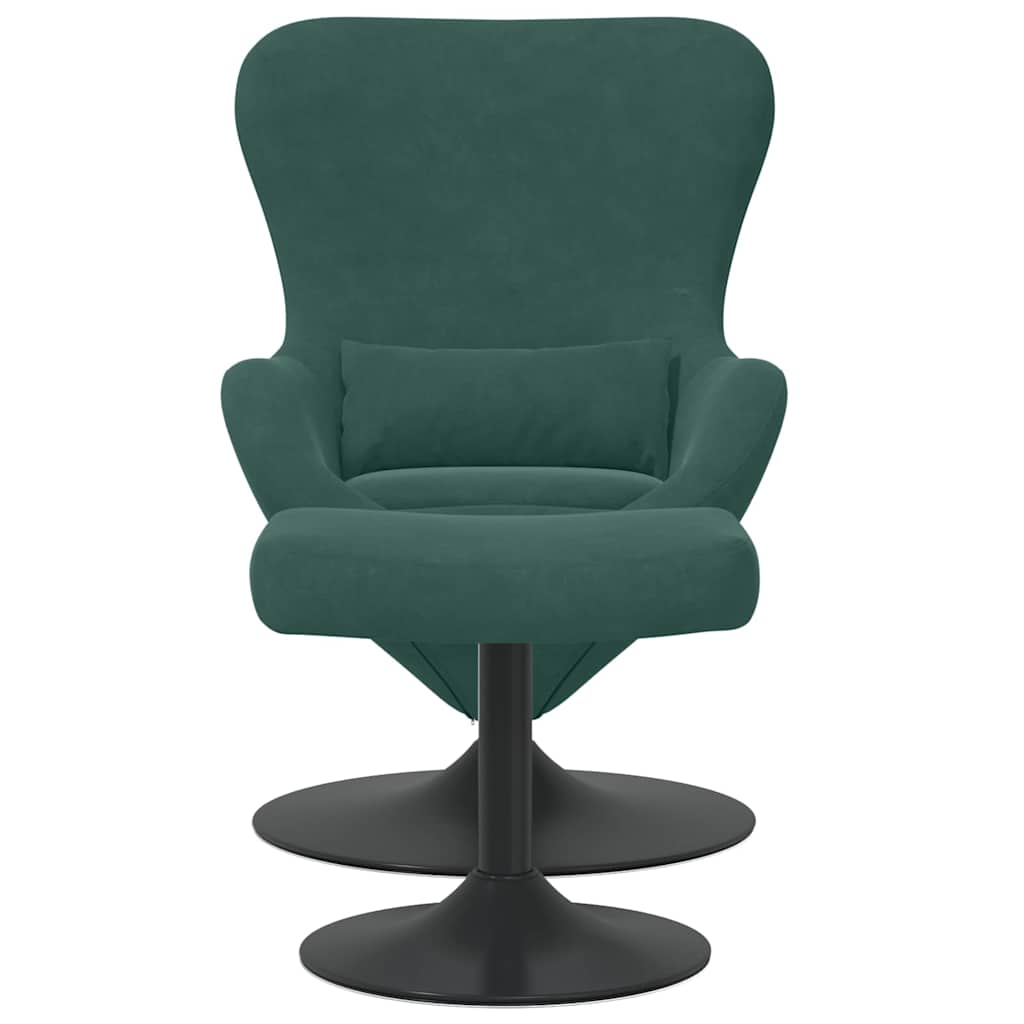 Poltrona uovo 2 pcs Verde scuro 63 x 73 x 90 cm Velluto