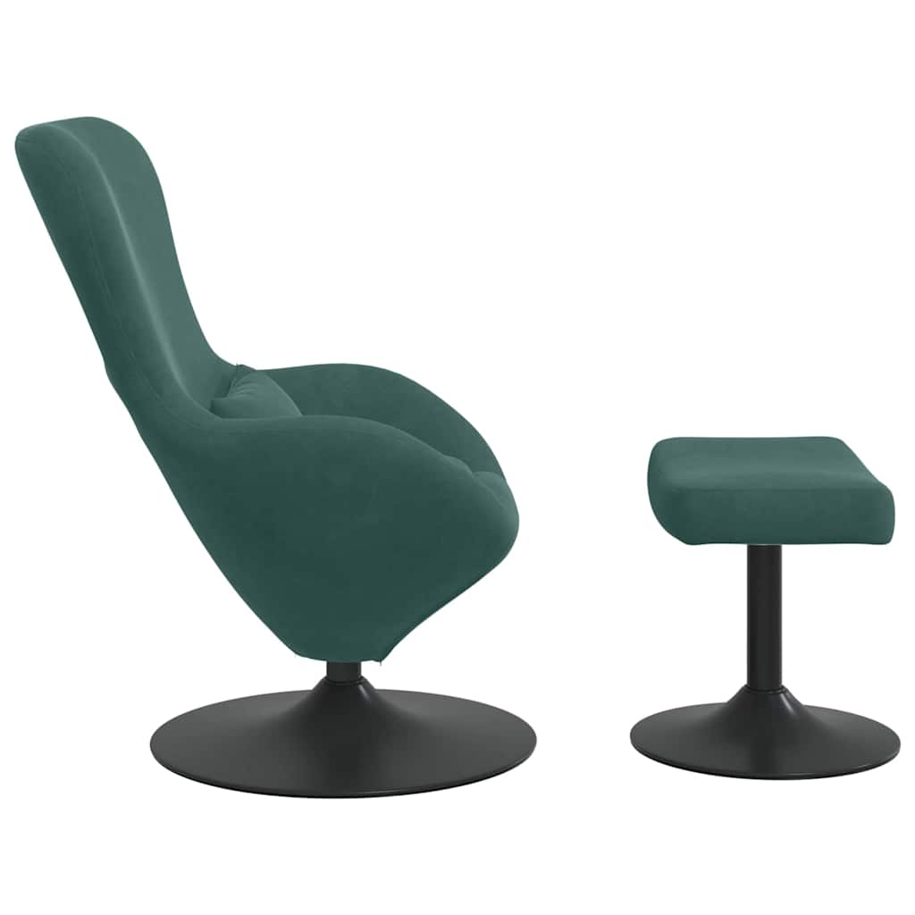 Poltrona uovo 2 pcs Verde scuro 63 x 73 x 90 cm Velluto