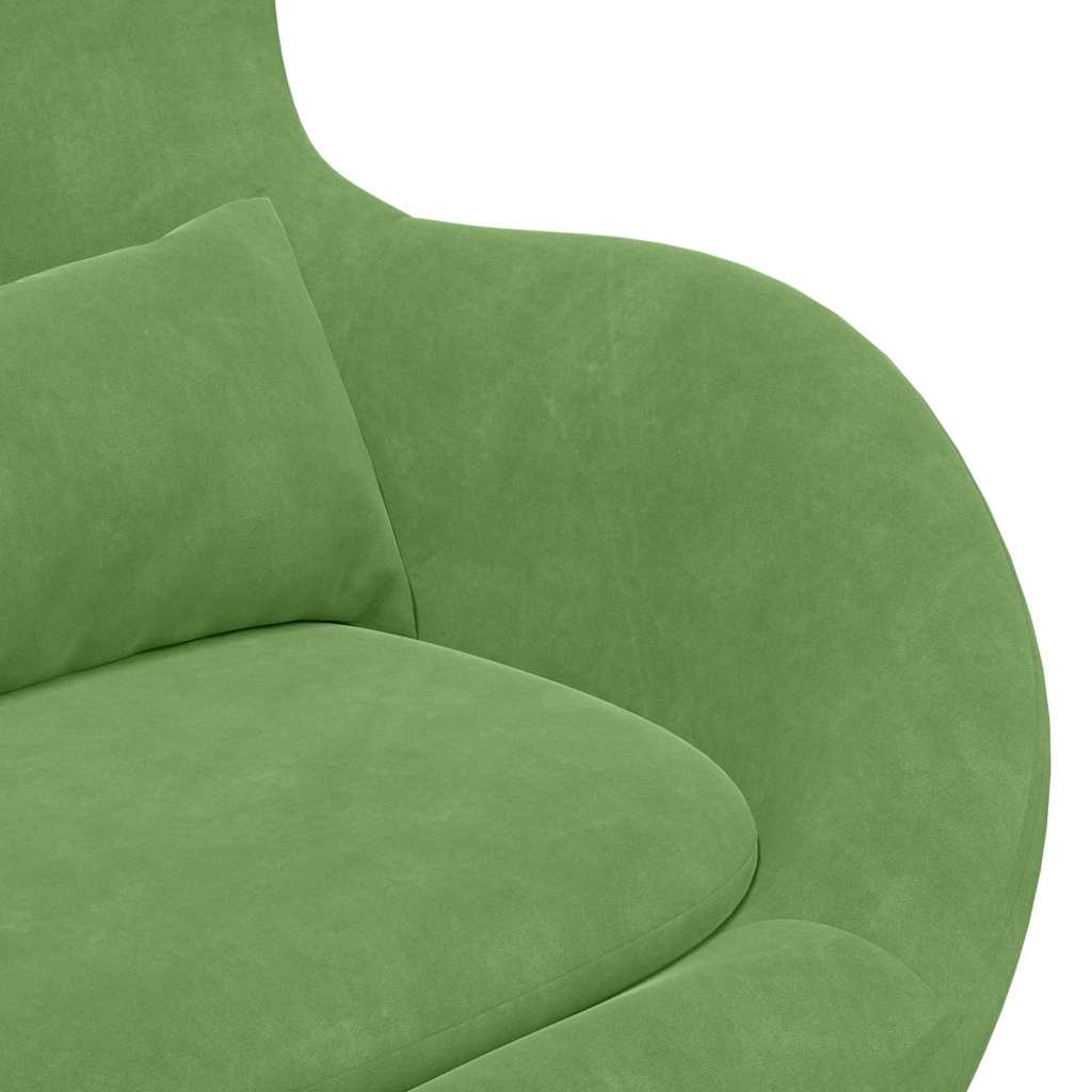 Poltrona uovo 2 pcs Verde chiaro 63 x 73 x 90 cm Velluto