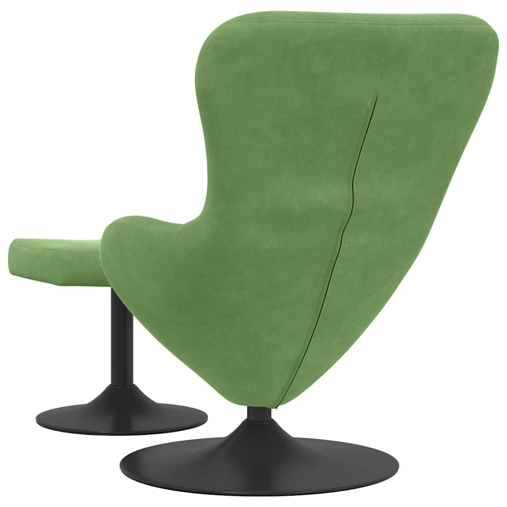 Poltrona uovo 2 pcs Verde chiaro 63 x 73 x 90 cm Velluto