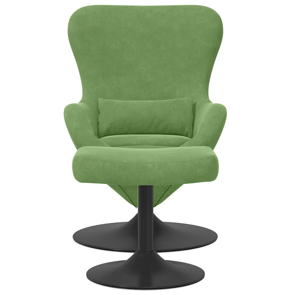Poltrona uovo 2 pcs Verde chiaro 63 x 73 x 90 cm Velluto