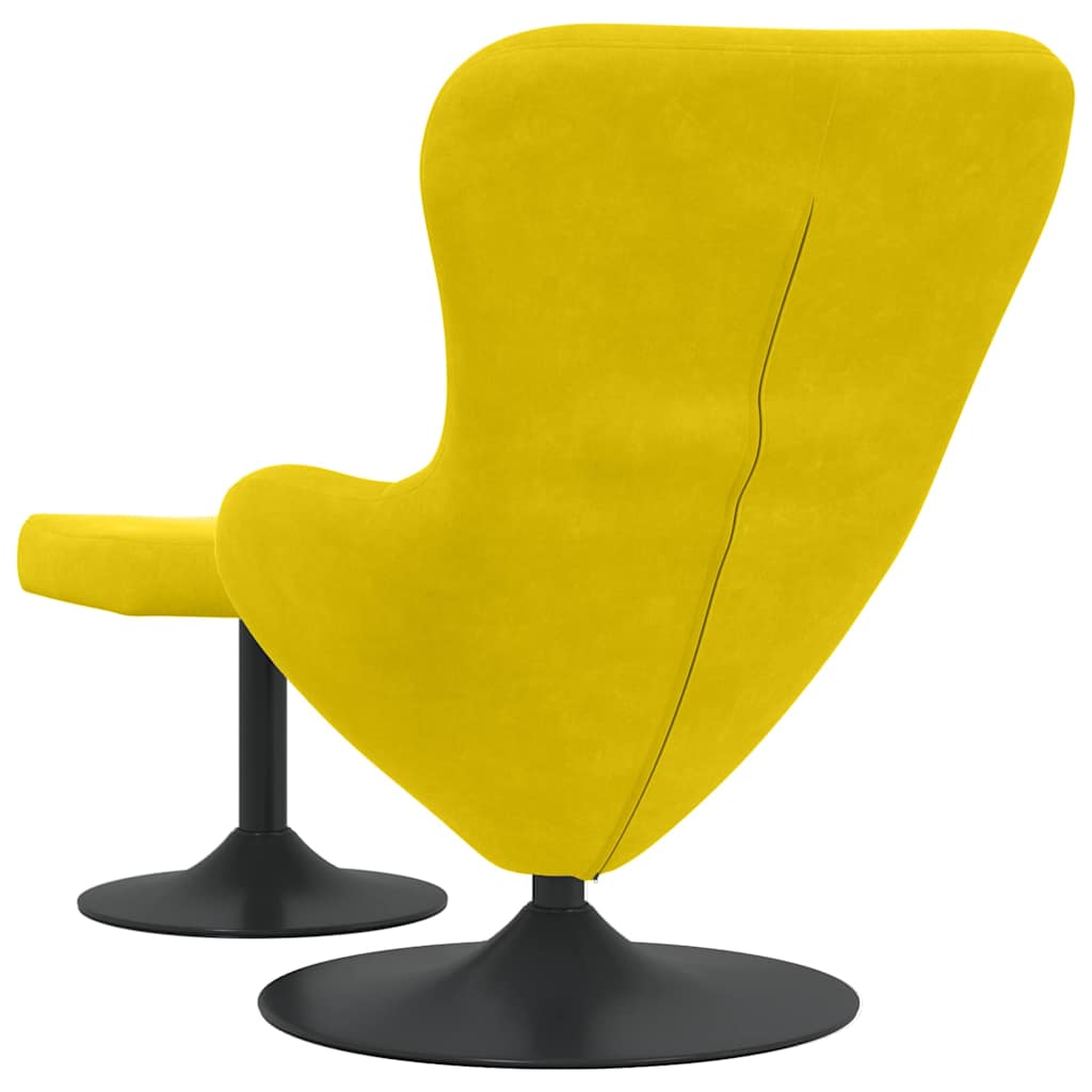 Poltrona uovo 2 pcs Giallo 63 x 73 x 90 cm Velluto