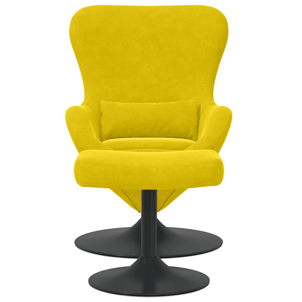 Poltrona uovo 2 pcs Giallo 63 x 73 x 90 cm Velluto