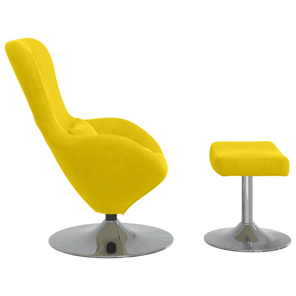 Poltrona uovo 2 pcs Giallo 63 x 73 x 90 cm Velluto