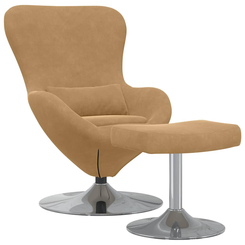 Poltrona uovo 2 pcs Marrone 63 x 73 x 90 cm Velluto