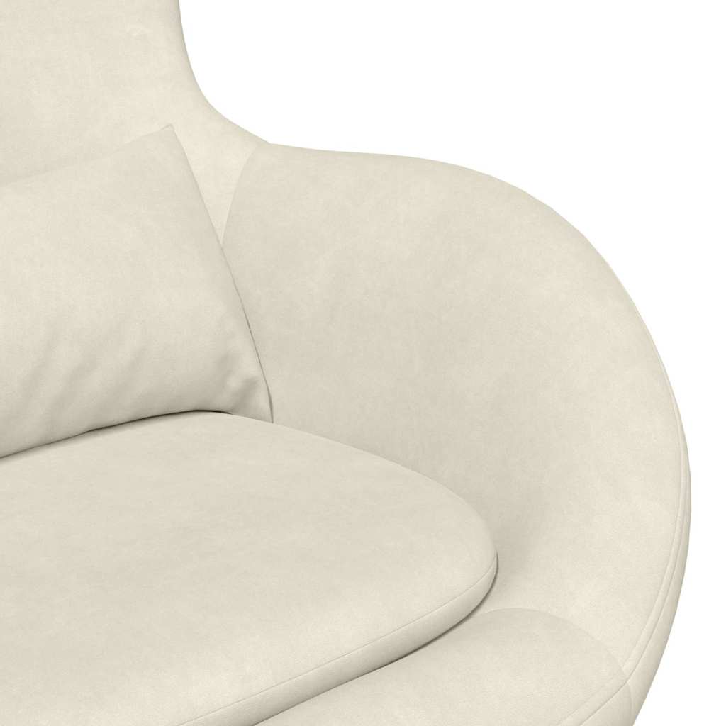 Poltrona uovo 2 pcs Crema 63 x 73 x 90 cm Velluto