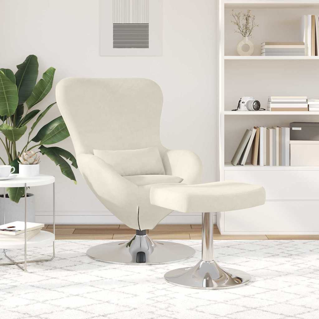 Poltrona uovo 2 pcs Crema 63 x 73 x 90 cm Velluto