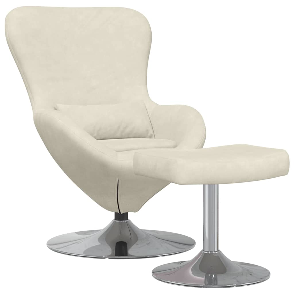 Poltrona uovo 2 pcs Crema 63 x 73 x 90 cm Velluto