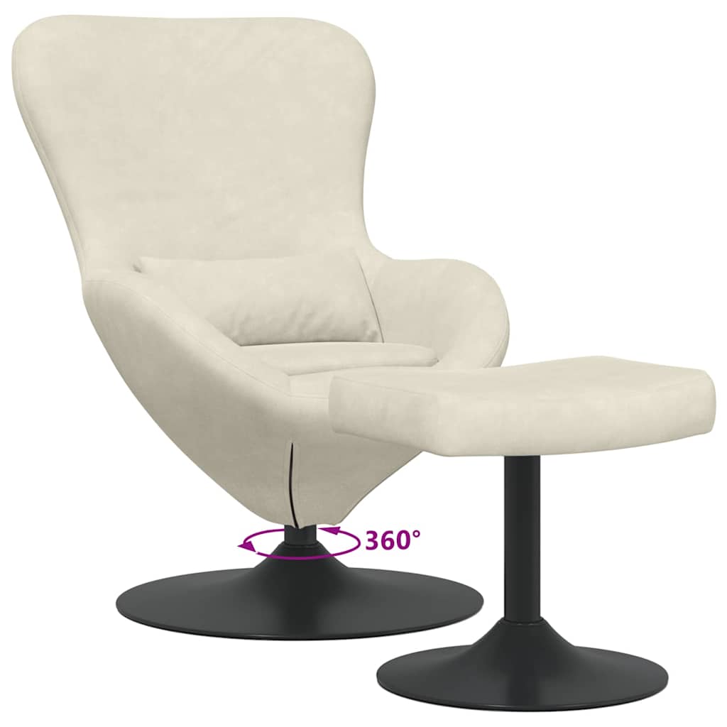 Poltrona uovo 2 pcs Crema 63 x 73 x 90 cm Velluto