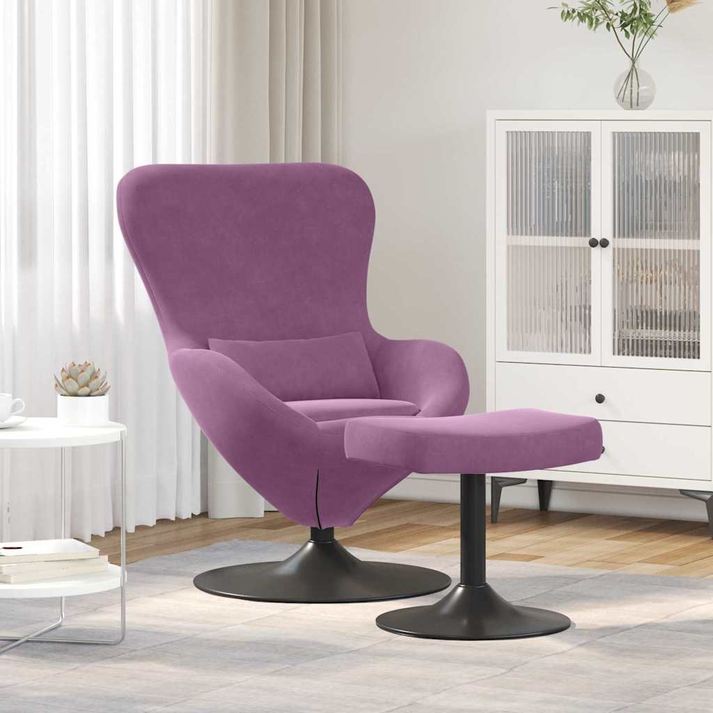 Poltrona uovo 2 pcs Viola 63 x 73 x 90 cm Velluto