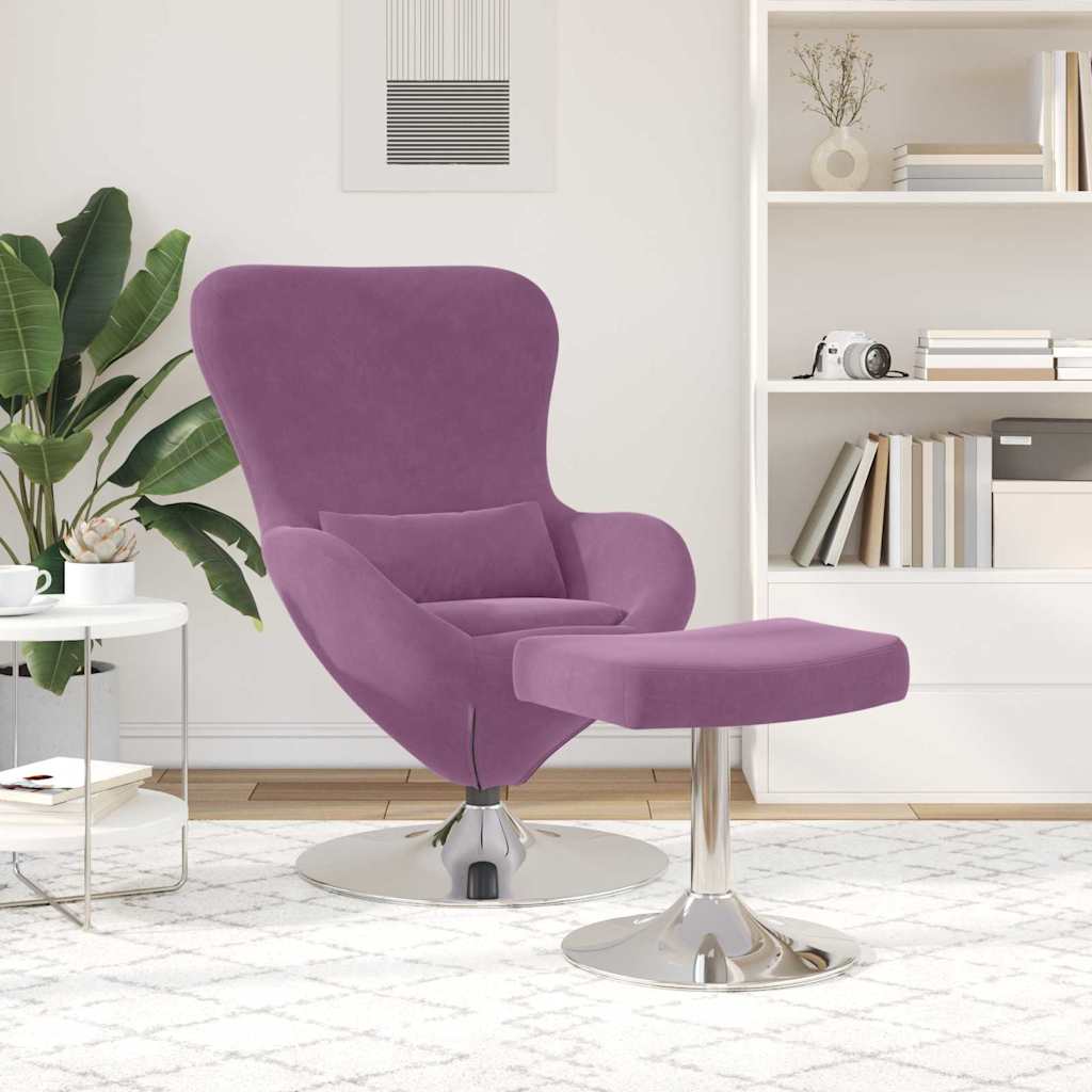 Poltrona uovo 2 pcs Viola 63 x 73 x 90 cm Velluto