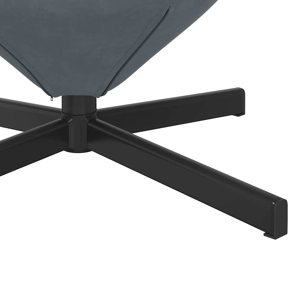 Poltrona uovo Grigio scuro Velluto