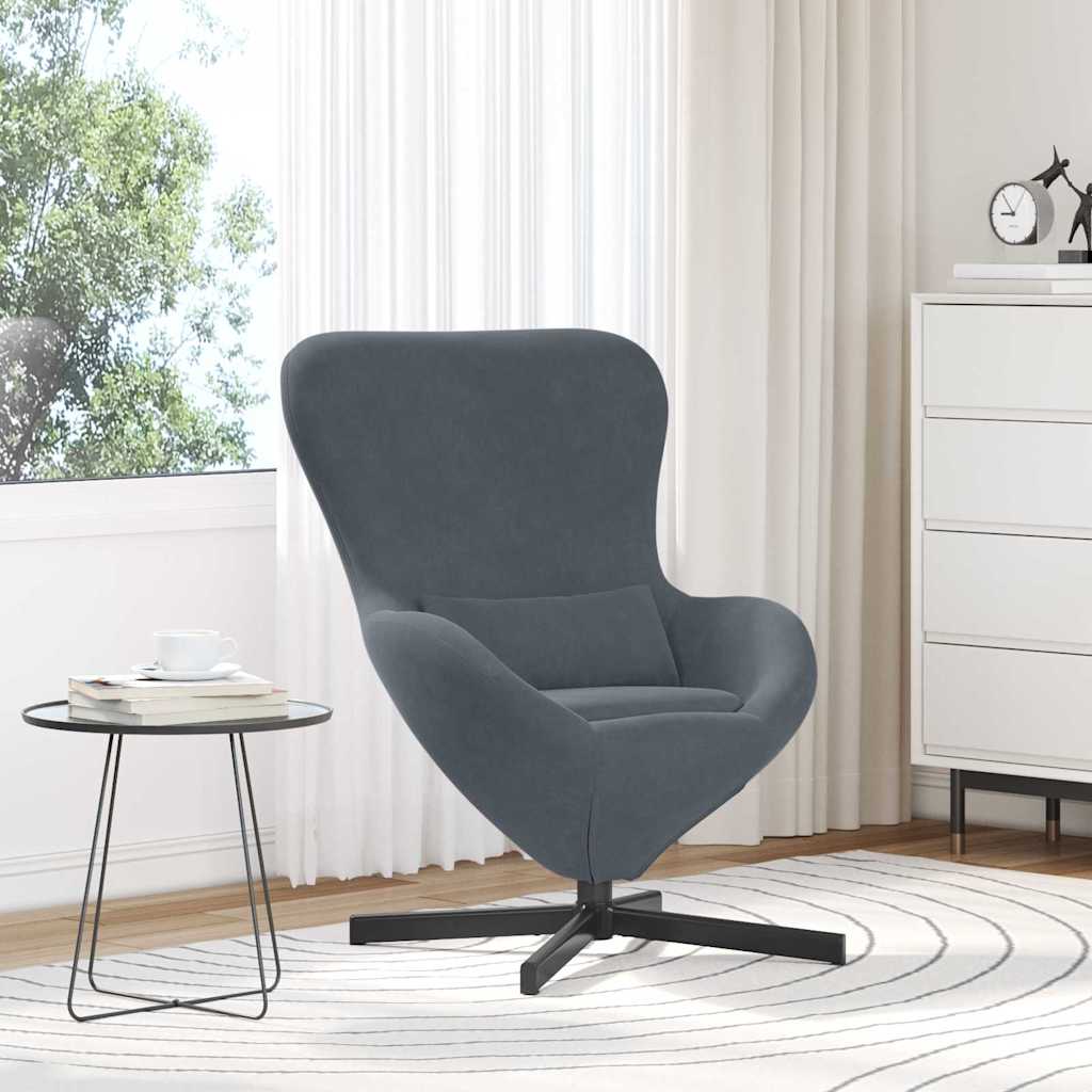 Poltrona uovo Grigio scuro Velluto