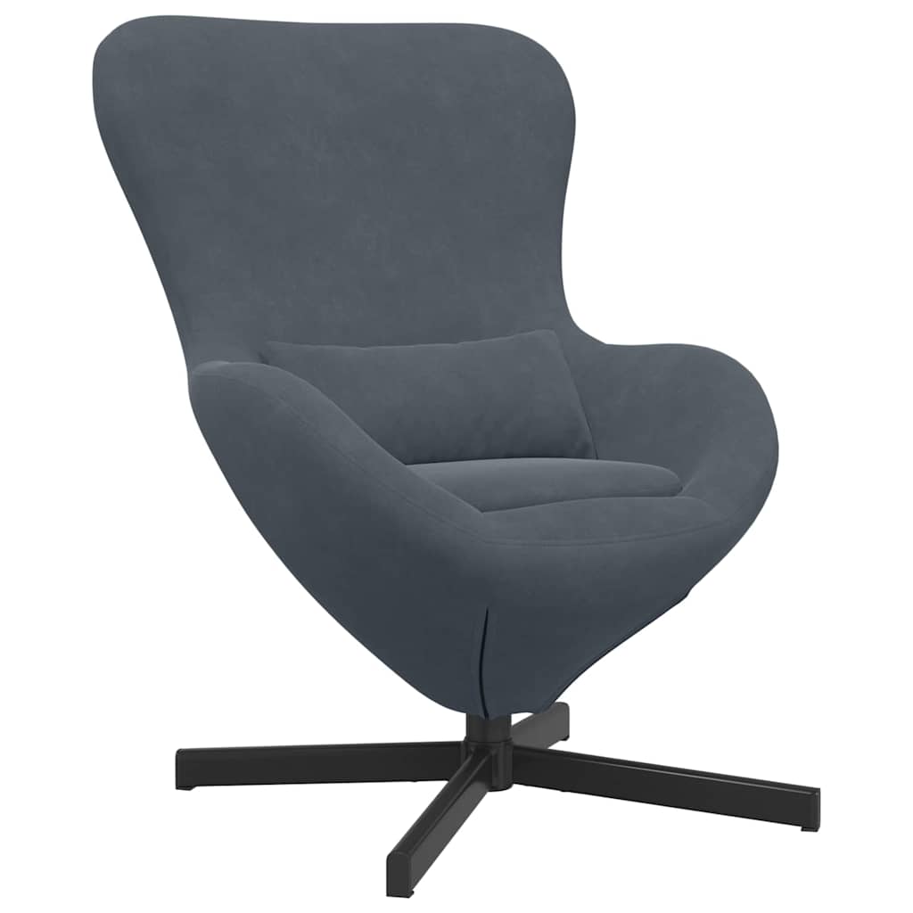 Poltrona uovo Grigio scuro Velluto