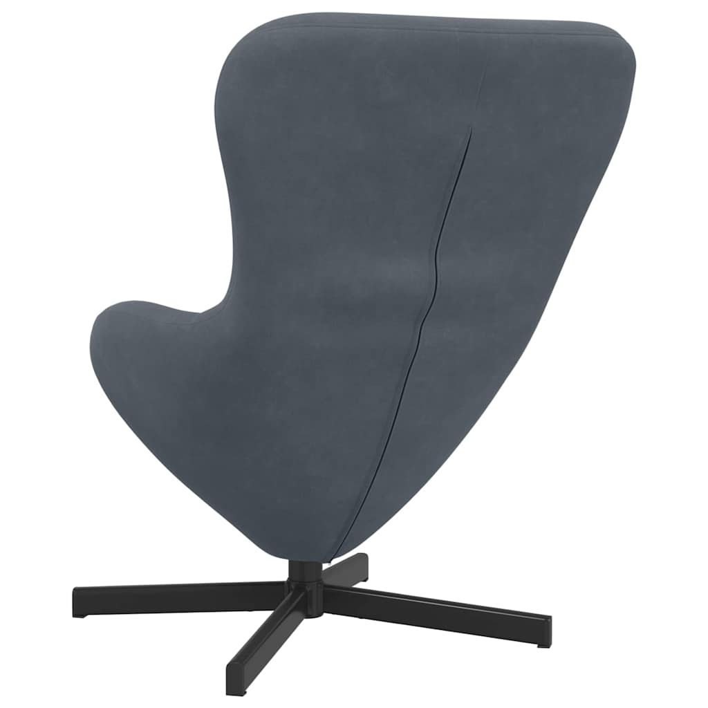 Poltrona uovo Grigio scuro Velluto