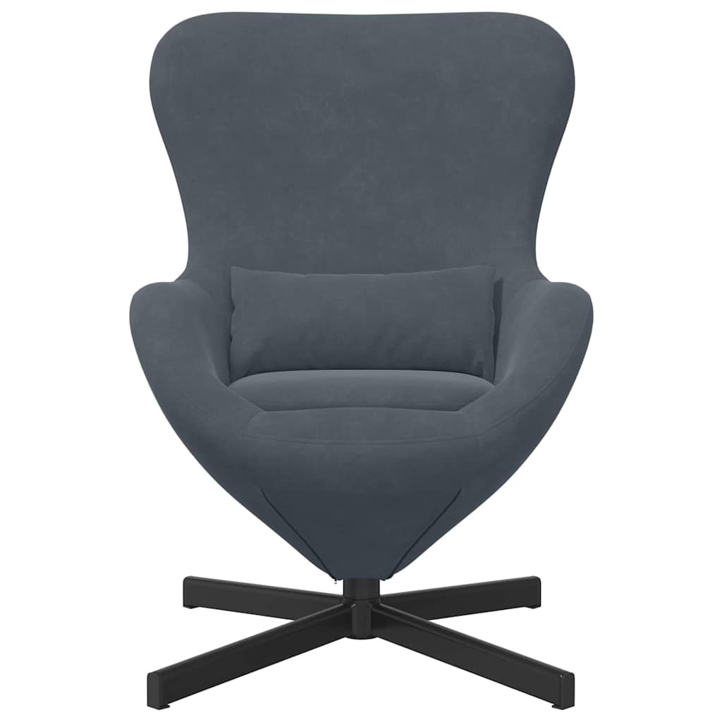 Poltrona uovo Grigio scuro Velluto