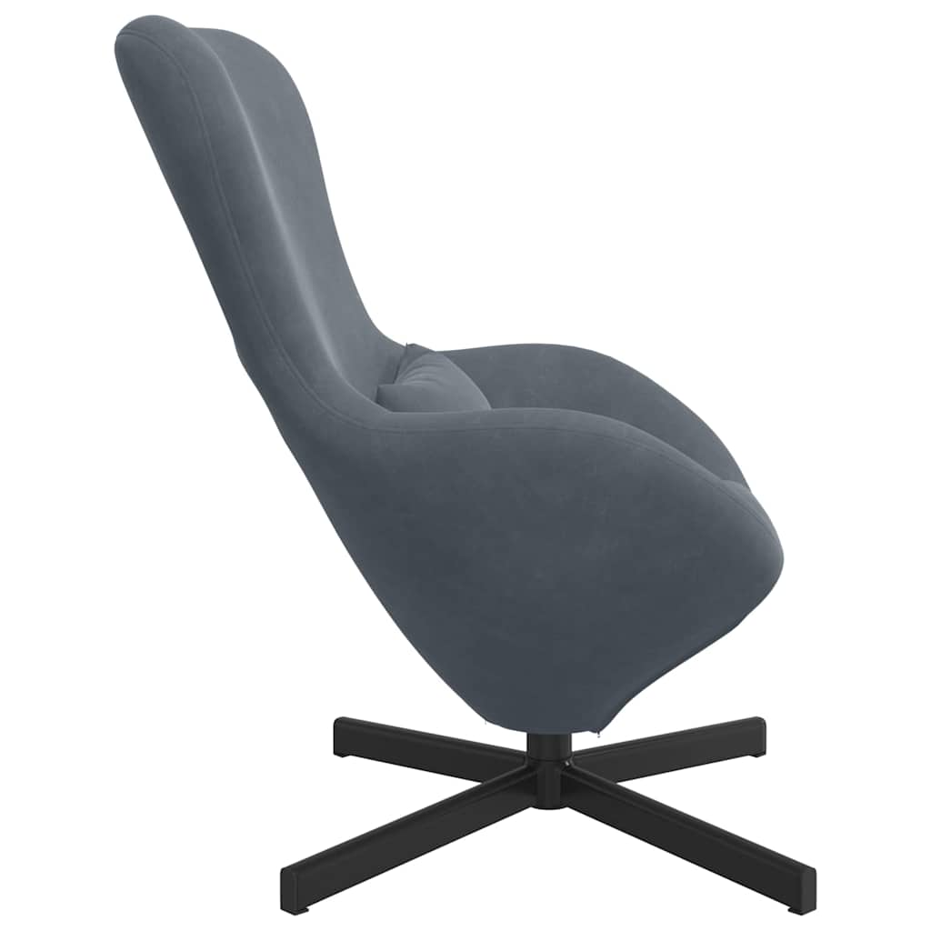 Poltrona uovo Grigio scuro Velluto