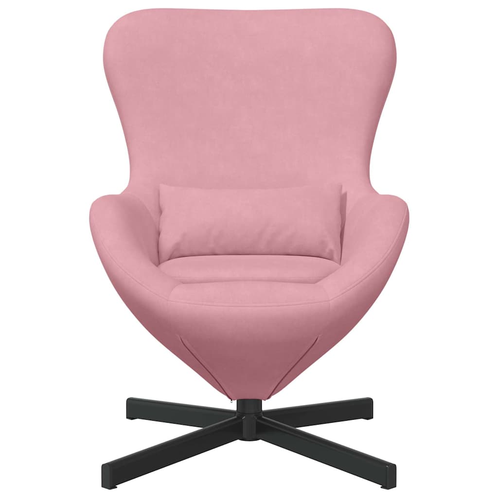 Poltrona uovo Rosa Velluto